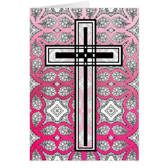 Tarjeta de cotización religiosa cruzada de Pascua (Frente)