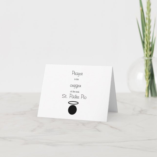 Tarjeta de cotización San Padre Pío (Anverso)