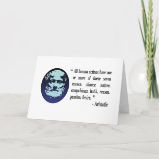 Tarjeta de cotizaciones filosóficas aristotélicas