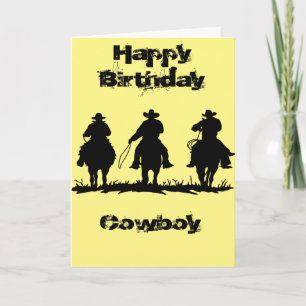 Tarjeta de Cowboy Feliz Cumpleaños
