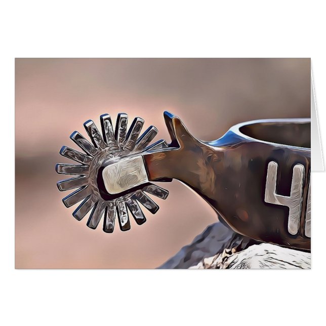 Tarjeta de Cowboy Get Well Spur (Anverso (Horizontal))