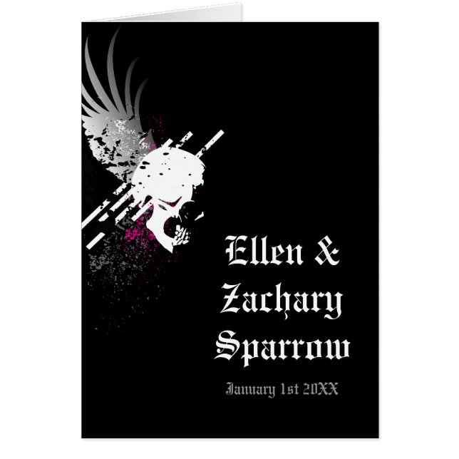 tarjeta de cráneo de parejas (Frente)