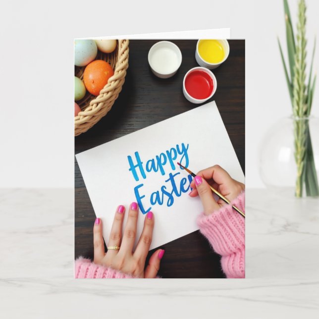 Tarjeta de creación de Pascua feliz (Anverso)