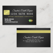 Tarjeta de crédito Black and Gold Business Card