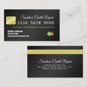 Tarjeta de crédito Black and Gold Business Card