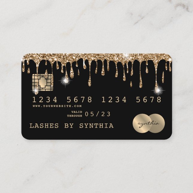 Tarjeta de crédito con estilo Dripping Gold (Anverso)