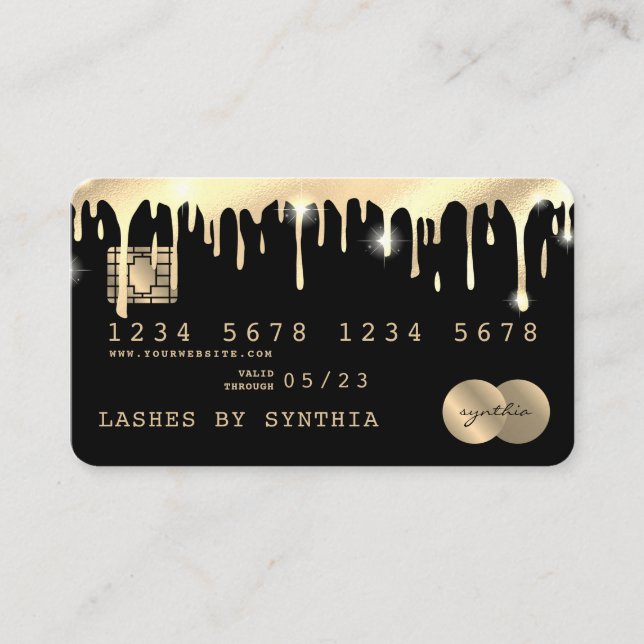 Tarjeta de crédito con estilo Dripping Gold (Anverso)
