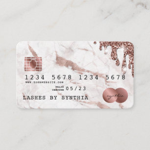 Tarjeta de crédito con estilo Dripping Gold Marble