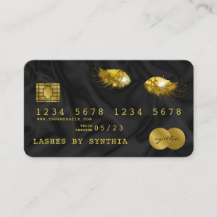 Tarjeta de crédito con estilo negro Silk Gold
