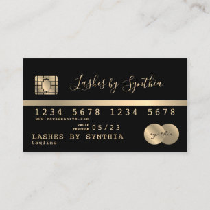 Tarjeta de crédito con estilo Oro y Negro añada tu