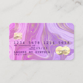 tarjeta de crédito de mármol de lavanda violeta pa