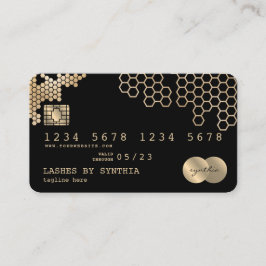 Tarjeta de crédito Femenino de abeja dorada con es