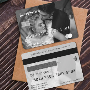 Tarjeta de Crédito Foto Boda Save the Date