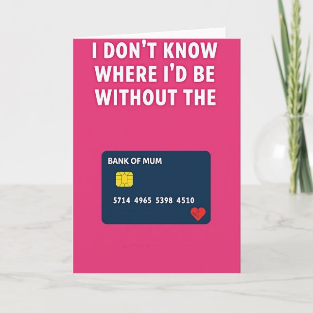 Tarjeta de Crédito Gracias Mamá (Anverso)