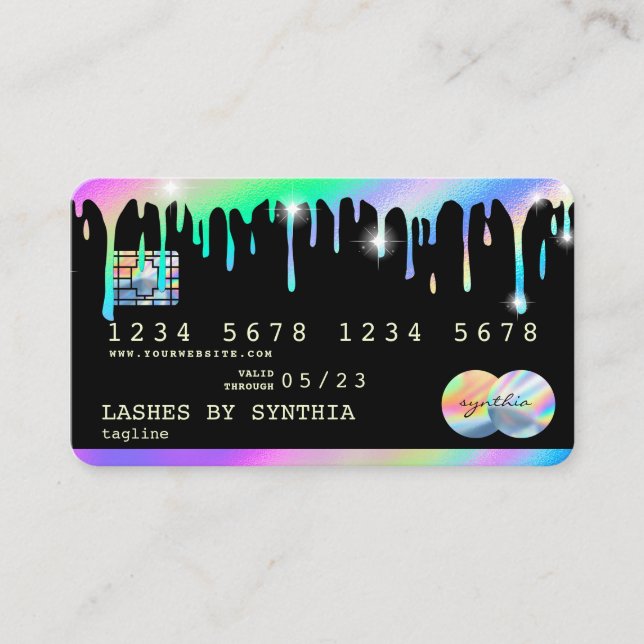 Tarjeta de crédito holográfica (Anverso)