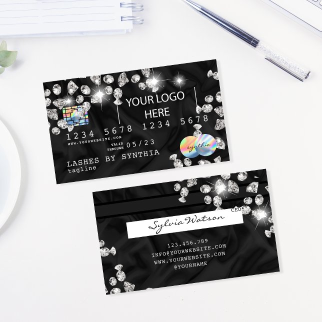 Tarjeta de crédito holográfica Diamantes con estil (Subido por el creador)