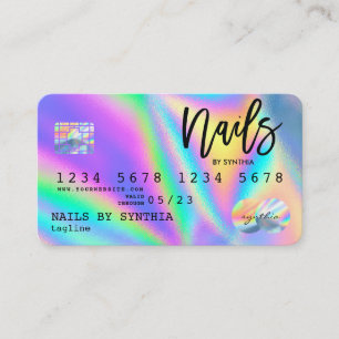 Tarjeta de crédito Holograph Nail Tech