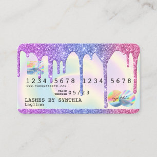 Tarjeta de crédito moderna con detalles holográfic