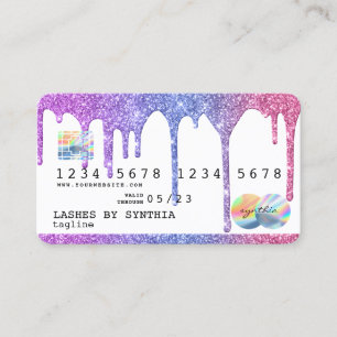 Tarjeta de crédito moderna con detalles holográfic