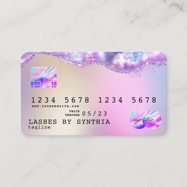 Tarjeta de crédito moderna opal irlandesa con esti (Anverso)