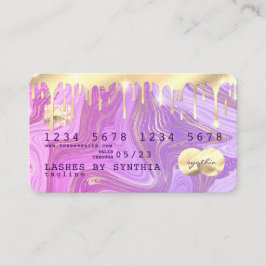 tarjeta de crédito oro rosa rosa pastel gotea márm