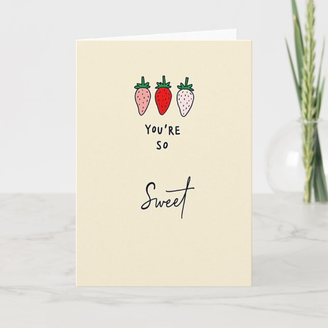 Tarjeta de crema tan dulce de fresa (Anverso)