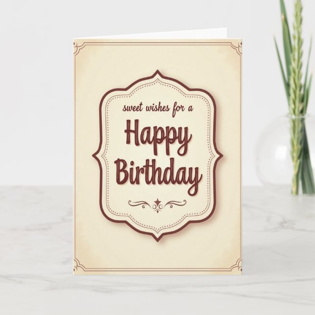 Tarjeta de Cresta de Deseos Dulces (Anverso)