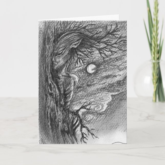 Tarjeta de criatura árbol supernatural (Anverso)