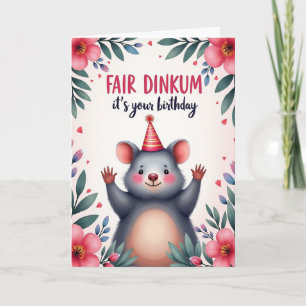 Tarjeta de criatura feliz a rayas