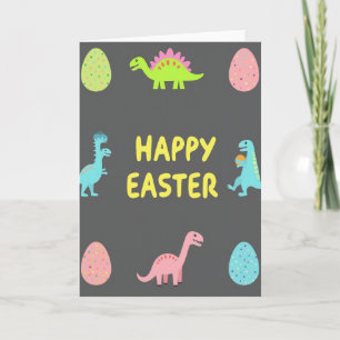Tarjeta de criatura feliz de Pascua