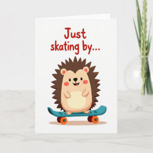 Tarjeta de Criatura Patinadora Alegre