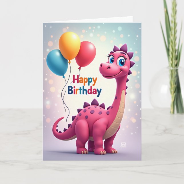 Tarjeta de Criatura Rosa Sonriente (Anverso)