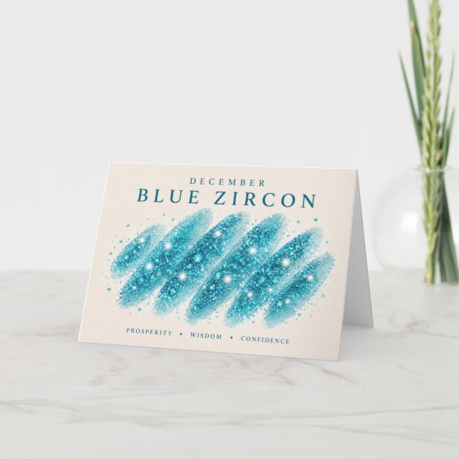 Tarjeta de cristal de zirconio azul (Anverso)