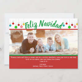 Tarjeta de Cristiano Feliz Navidad Foto del