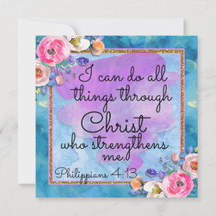 Tarjeta de Cristo de las Escrituras Florales de Ac