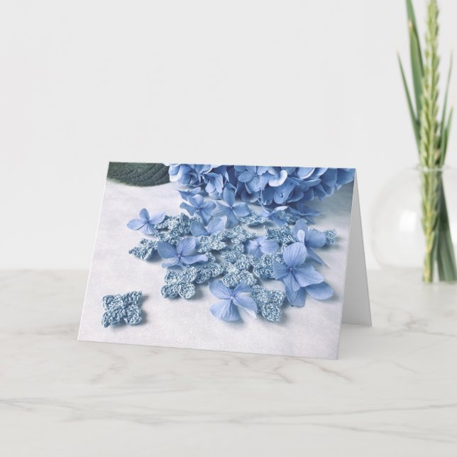 Tarjeta de crochet de Hydrangea (Anverso)