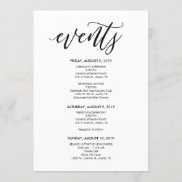 Tarjeta de Cronograma / Itinerario de Boda Perfect