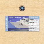 Tarjeta de crucero con tarjeta de embarque persona<br><div class="desc">Este diseño puede ser personalizado en el área proporcionada cambiando la foto y/o el texto. O puede personalizarse haciendo clic en Personalizar esta plantilla y, a continuación, eligiendo la opción de hacer clic en el personalizar y eliminando o cambiando el color del fondo, agregando texto, cambiando el color o estilo...</div>