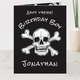 Tarjeta de cruces piratas negras