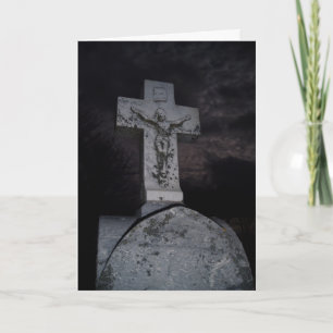 Tarjeta de "crucifijo perturbador" Hallowe’en