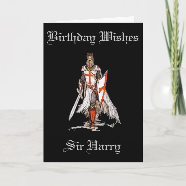 TARJETA DE CRUSADORA/RECEPCIÓN DE KNIGHTGREETING (Anverso)