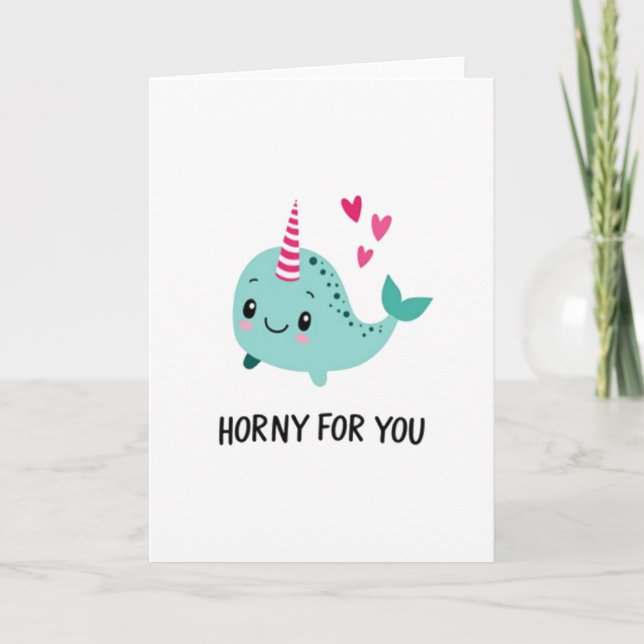 Tarjeta de Crush de Narval Adorable (Anverso)