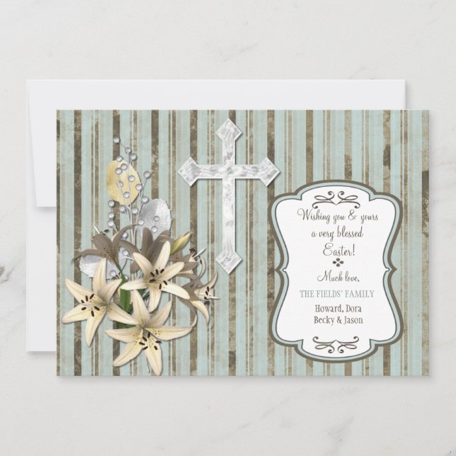 Tarjeta de Cruz de Pascua (Anverso)