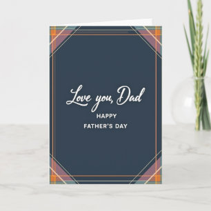 Tarjeta de Cuadros Escoceses del Día del Padre Amo