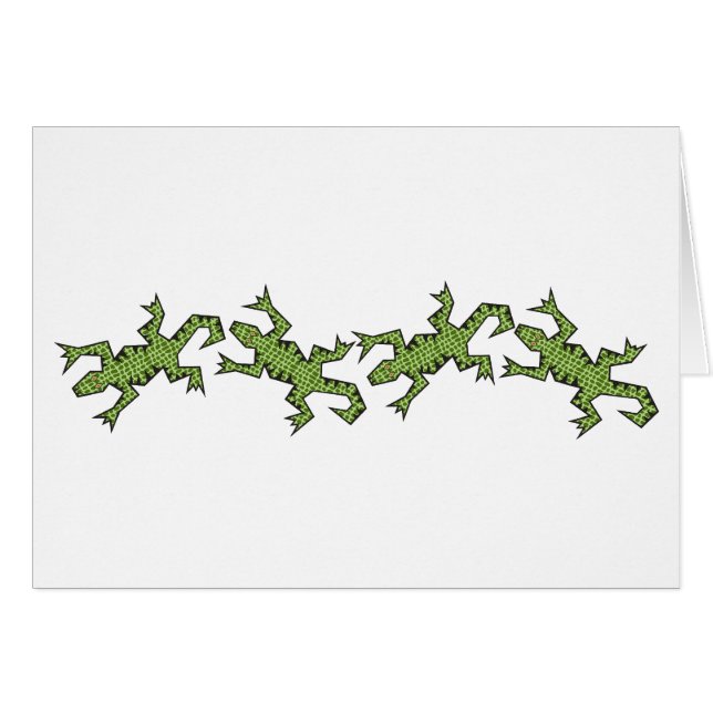 Tarjeta de cuatro lagartos (Anverso (Horizontal))