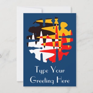 Tarjeta de cuatro naciones personalizadas para inv