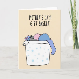 Tarjeta de Cubeta de Tela del Día de la Madre