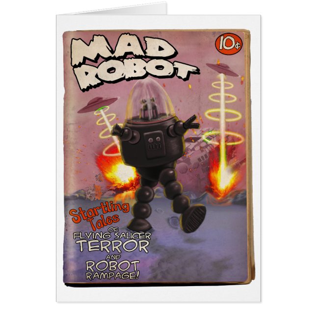 Tarjeta de cubierta para pulpa de robot Mad Robot (Frente)