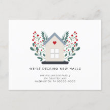 Tarjeta de Cubiertas Rústicas para las Fiestas Nav