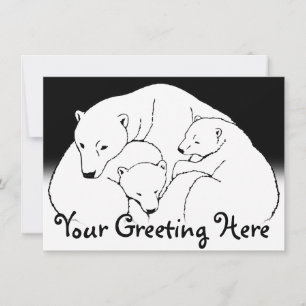 Tarjeta de cubo de oso polar personalizado para in